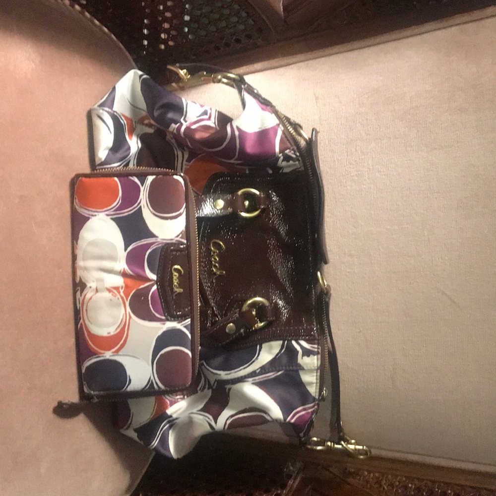 Coach purse and matching wallet